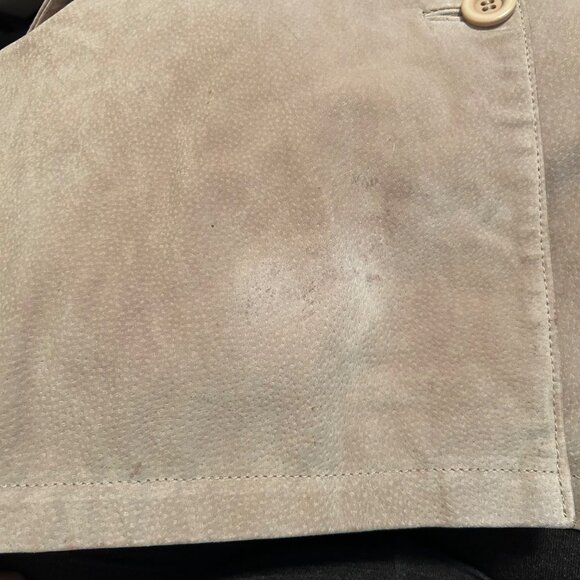 JESSICA HOLBROOK BEIGE SUEDE LEATHER JACKET W/ POCKETS - 3X - Picture 6 of 6